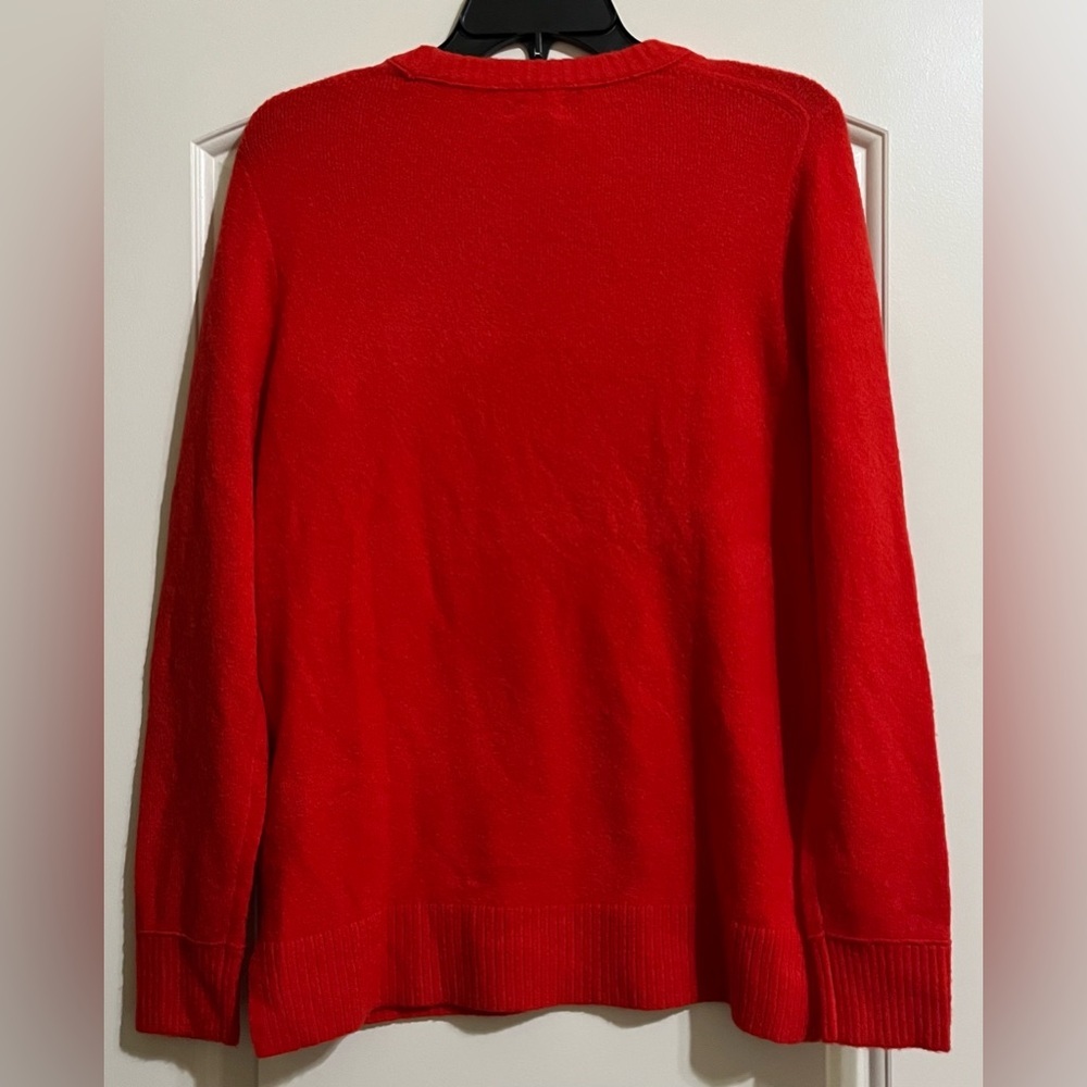 NWT J. Crew Red Crewneck Machine Washable Merino Wool Blend Size Small - Picture 3 of 5